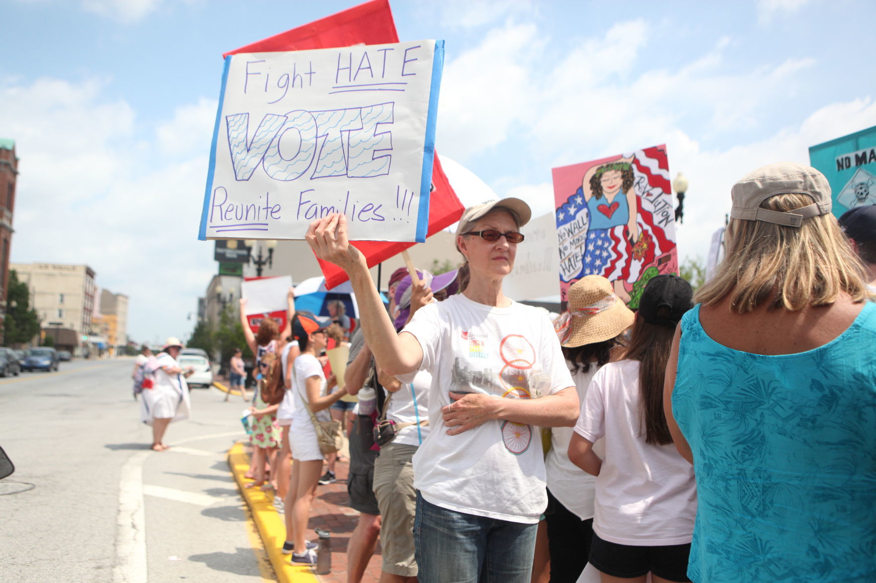 Families, activists protest Trump's immigration policies with Hammond rally